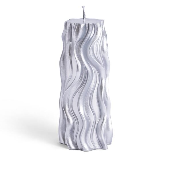 Silver self standing Havdalah candle