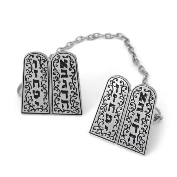 Tallit Clip with Ten Commandments