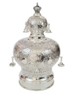 Baroque Hand Chased Silver Torah Crown