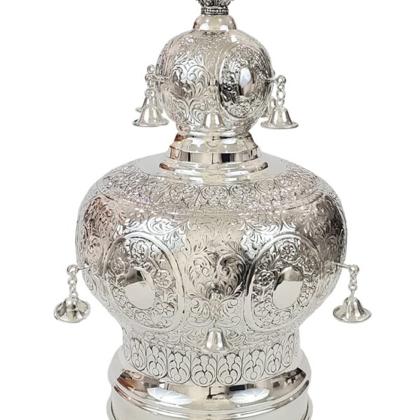 Baroque Hand Chased Silver Torah Crown