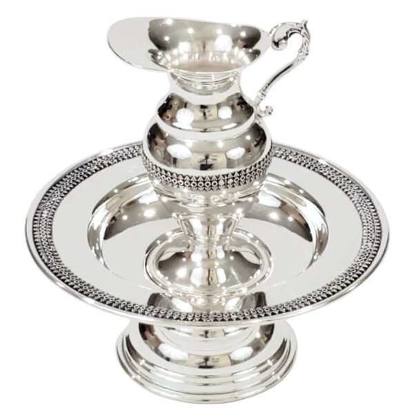 Large silver filigree mayim acharonim