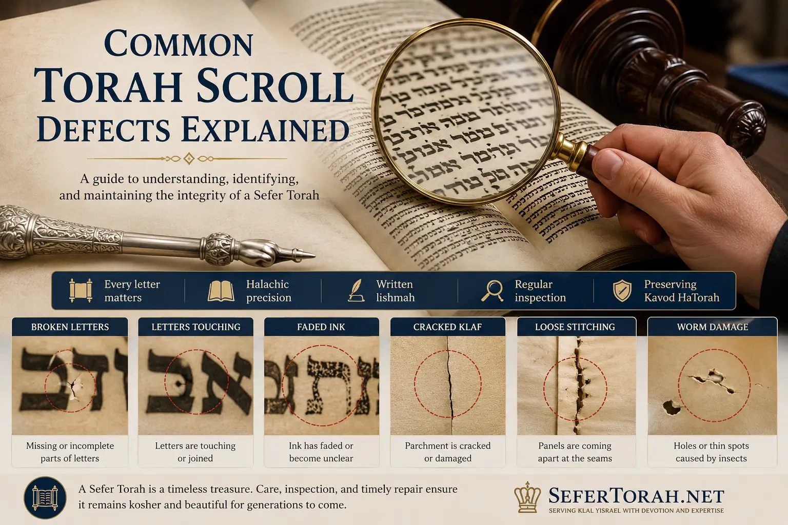 Common Torah Scroll Defects Explained _ Sefer Torah Guide