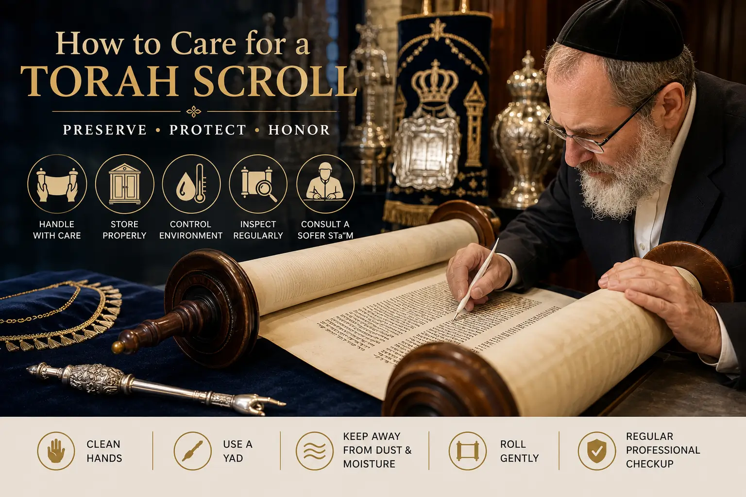 How to Care for a Torah Scroll | Sefer Torah Care Guide