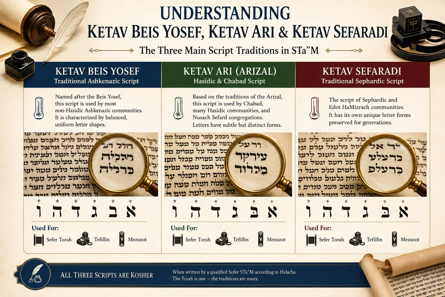 Understanding Ketav Beis Yosef, Ketav Ari & Ketav Sefaradi