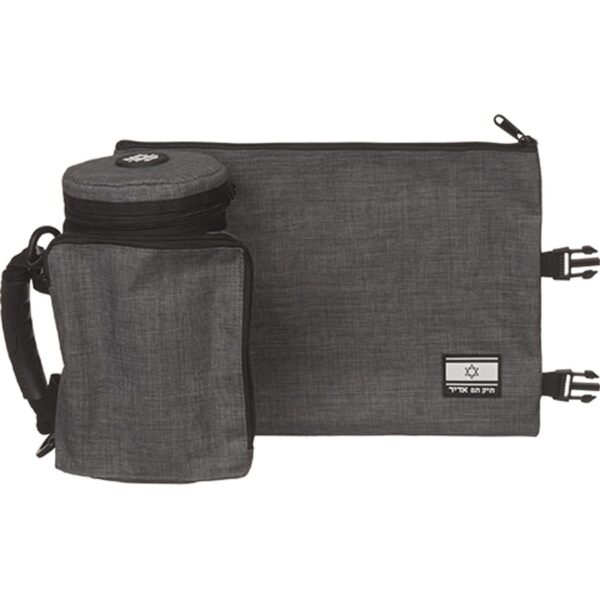 PI Gray Linen Thermal Tefillin Case