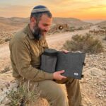 PI Gray Linen Thermal Tefillin Protector Case