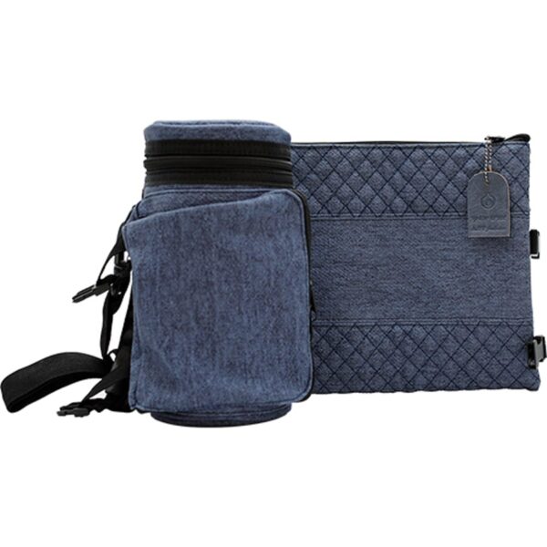 Blue Leatherette Tik Taf Thermal tefillin protector