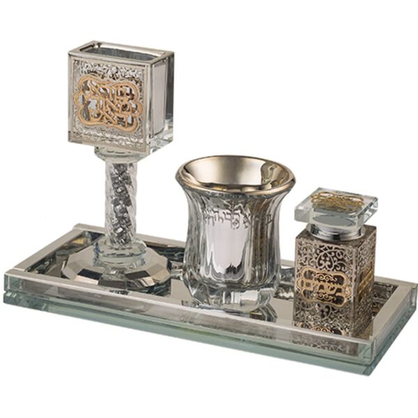 Modern Crystal Havdalah Set