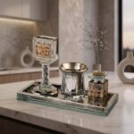 Modern crystal havdalah set