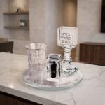 Modern clear crystal havdalah set