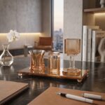 Elegant golden crystal havdalah set