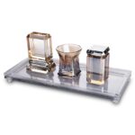Elegant smoked gold crystal havdalah set