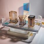 Elegant smoked gold crystal havdalah set