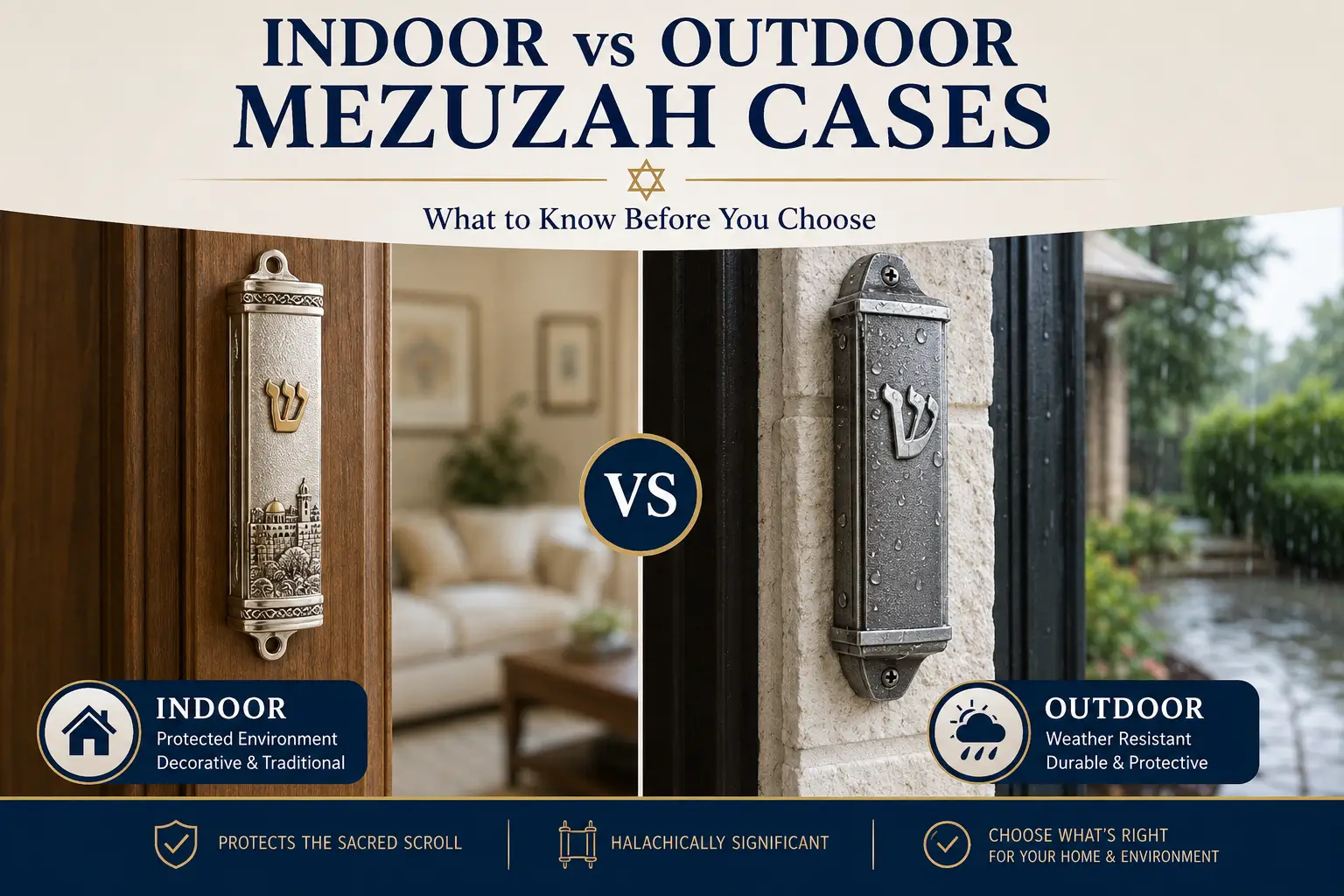 Indoor vs Outdoor Mezuzah Cases