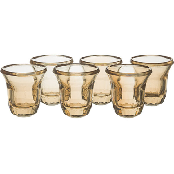 Golden Crystal Kiddush Set - 6 Mini Serving Cups