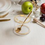 Golden Acrylic Honey Dish with matching spoon