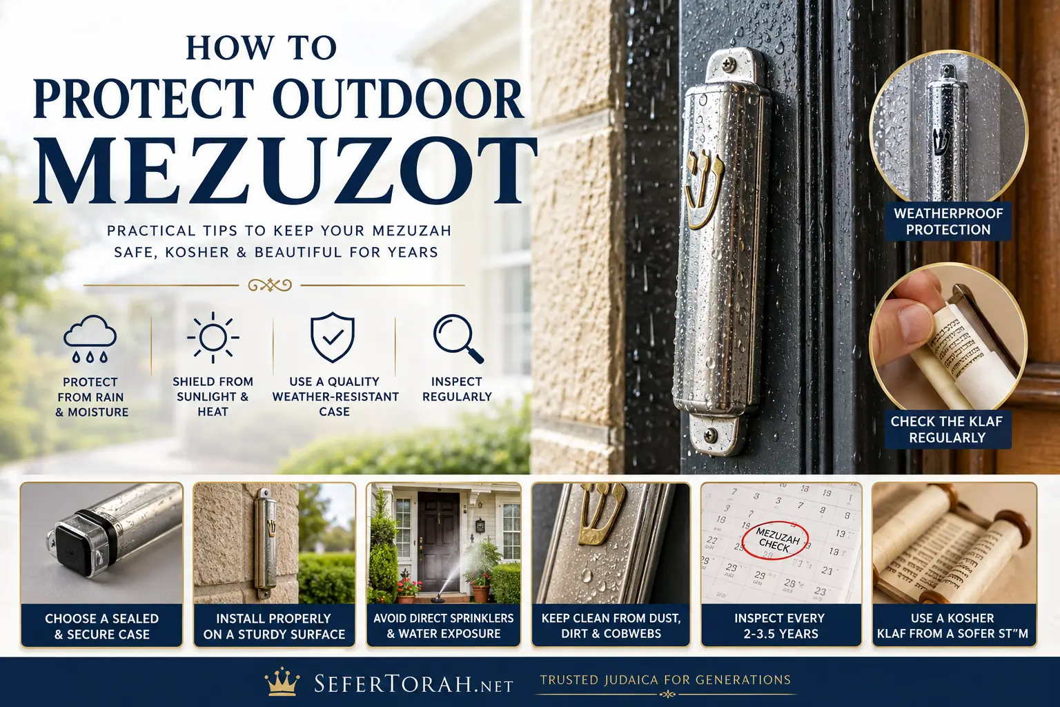 How to Protect Outdoor Mezuzot From Weather and Moisture