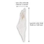 Map of Israel Stone-like Mezuzah Case with gold Shin - dimensions
