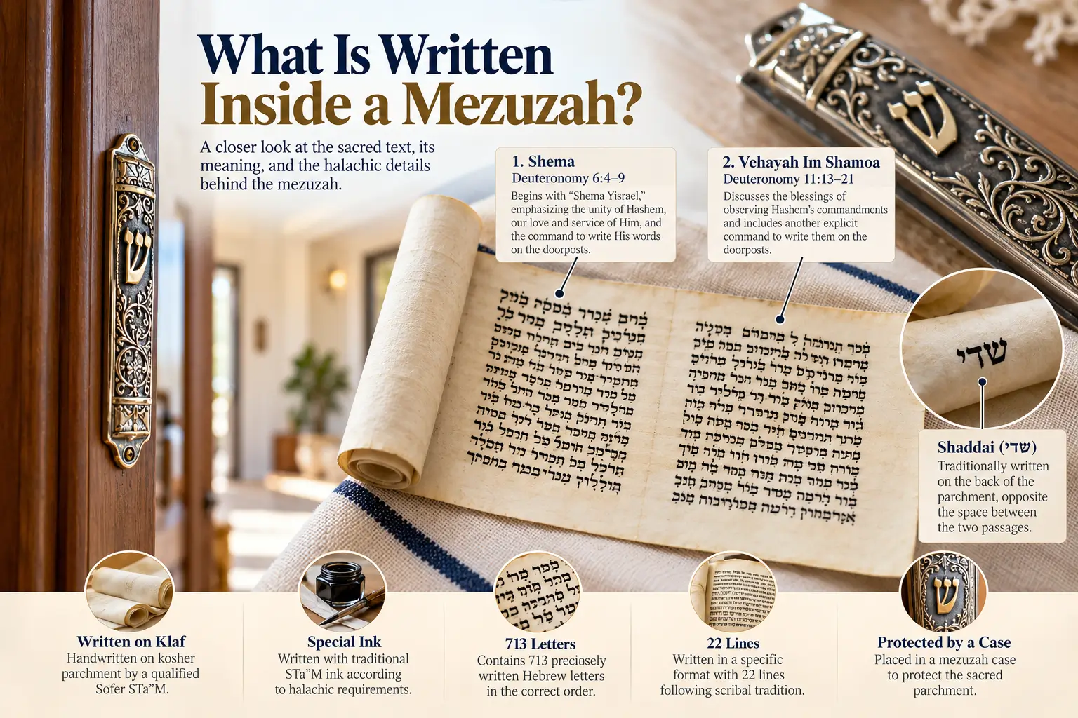 What Is Written Inside a Mezuzah