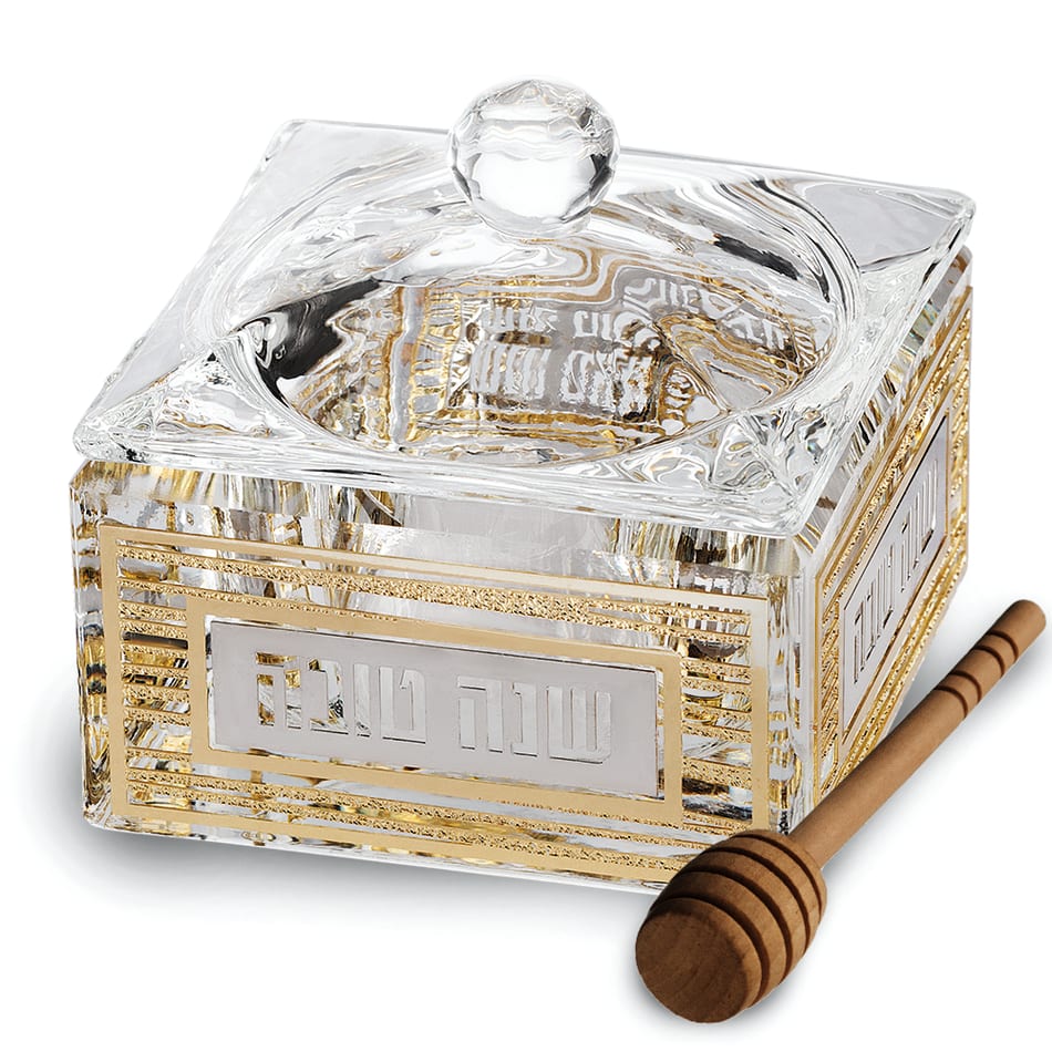 honey-dish-82764 Modern crystal honey dish with gift box