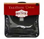 Deluxe leatherette tote clear front bag large