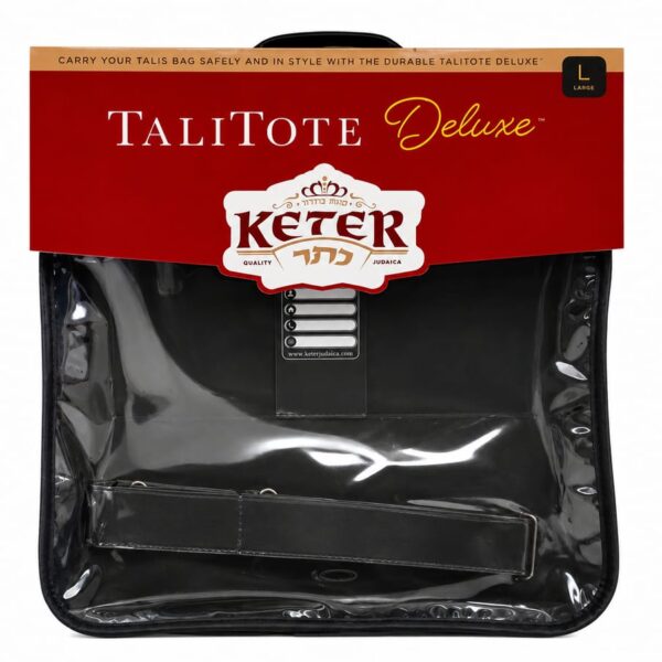 Deluxe leatherette tote clear front bag large