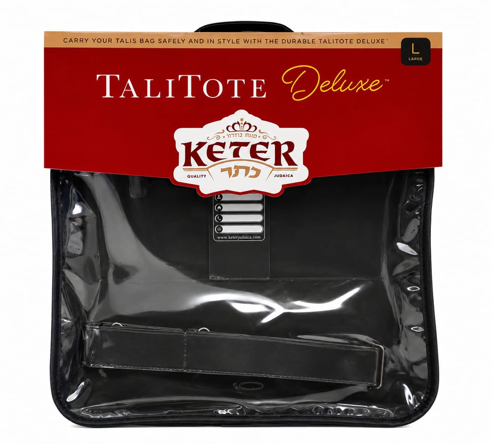 Deluxe leatherette tote clear front bag large